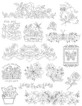 Aunt Martha's libro de patrones de bordado de flores