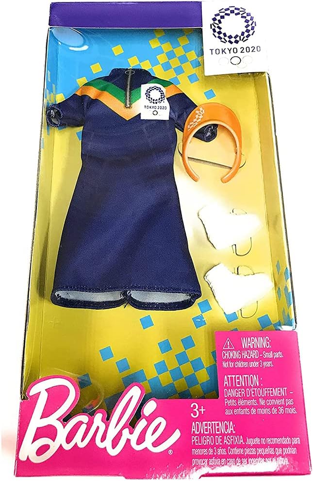Barbie Ropa: Outfit Olímpico Tokyo 2020, Vestido, Visor, Zapatillas