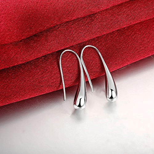Pendientes colgantes de hilo de plata esterlina
