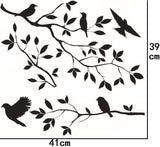 BIBITIME Vinilo adhesivo de pared de pájaro de árbol