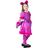 Disfraz de gato de Cheshire para niñas de 4 - 6 años