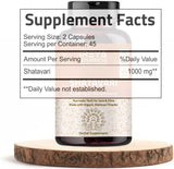Shatavari Cápsulas (90 capsjules) 1000 mg orgánico Shatavari