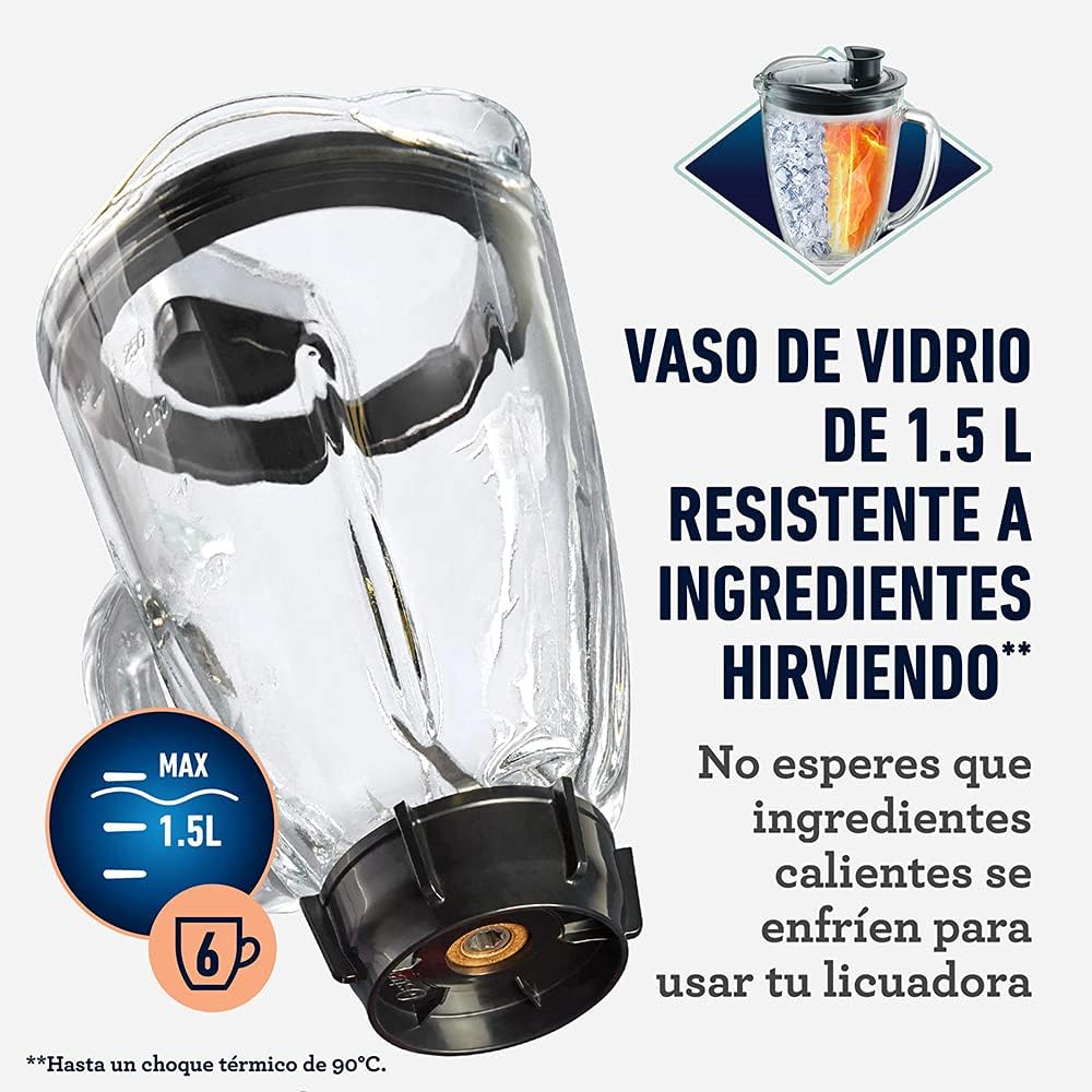 Licuadora Oster reversible con jarra de vidrio BLSTBESTE013