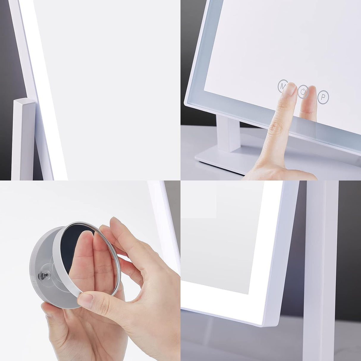 Espejo de maquillaje iluminado con luces tres modos HIEEY