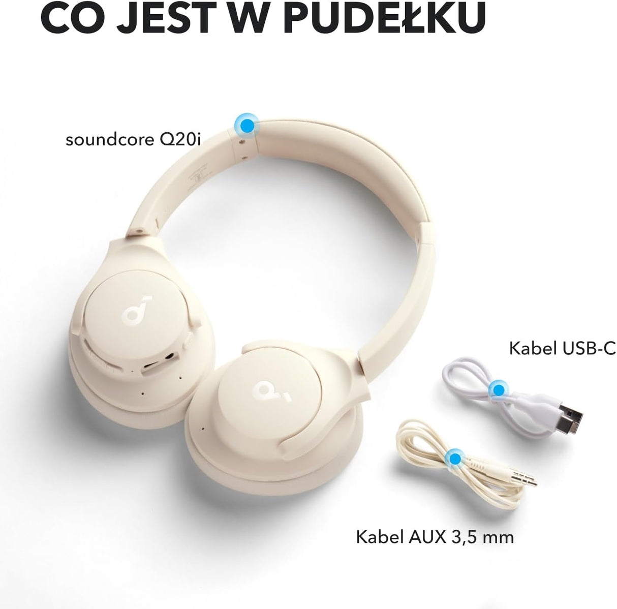 Auriculares Inalámbricos con ANC, 40H, Hi-Res Audio, Q20i