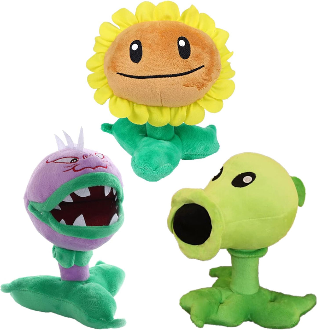 Peluches >  de 3 piezas de plantas de zombies de felpa PVZ,