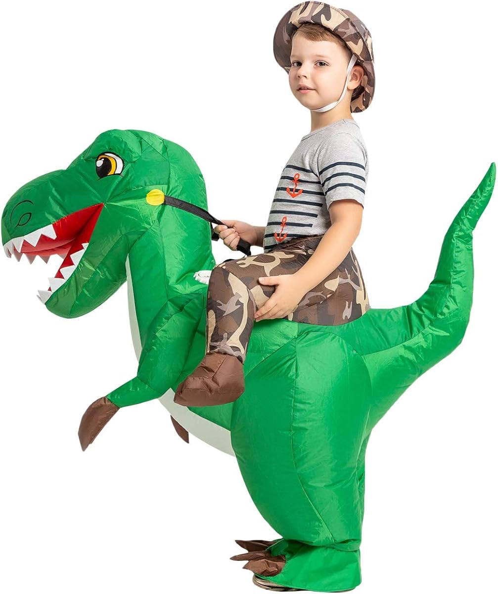 Disfraz inflable para niños de dinosaurio  unisex