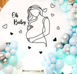 Vinilo Decorativo Oh Baby para Baby Shower - Arte Embarazo