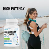 Magnesio Glicinato 500mg Veggie Caps, Alta Absorción, 240 cápsulas