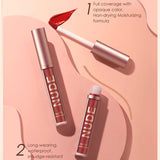 Set de Lápiz Labial Líquido Mate, Impermeable y Duradero