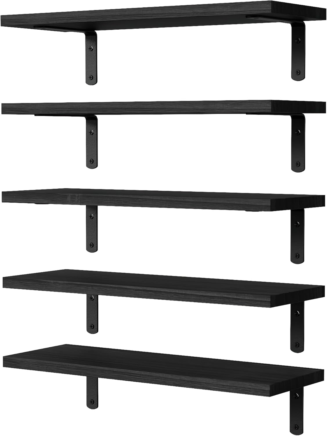 Estantes Flotantes de Madera, 5 Set, Decoración y Almacenaje