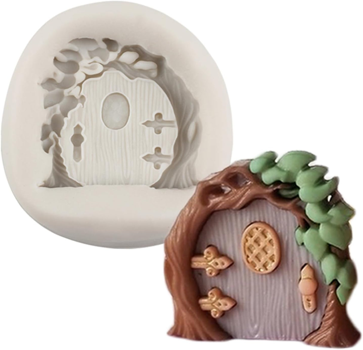 Molde de silicona para puerta de casa de jardín de hadas