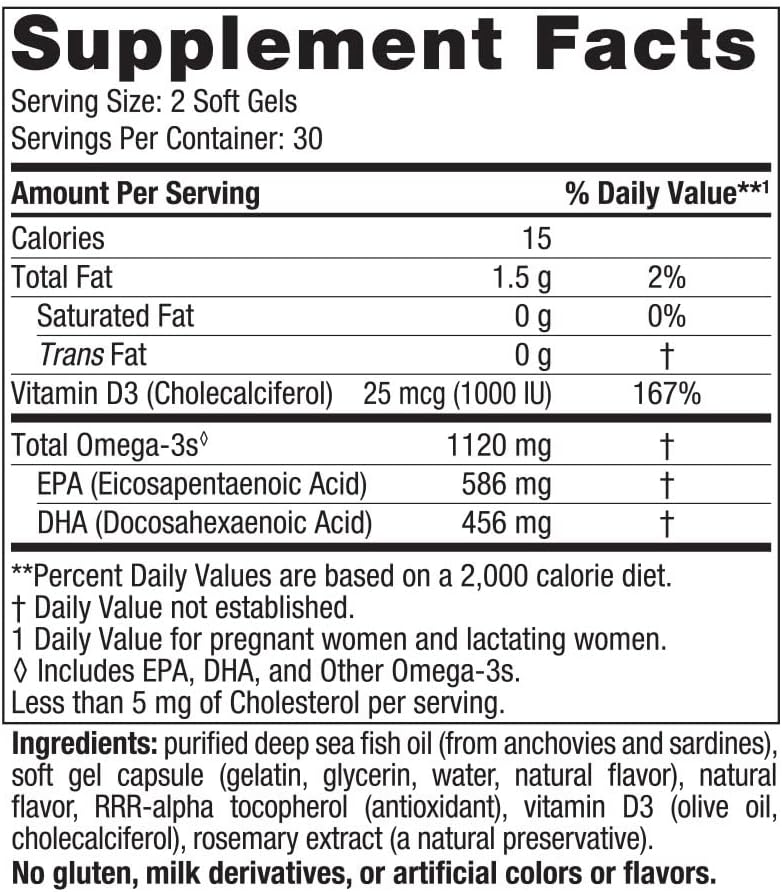 Omega-3 Postnatal Nordic Naturals, 60 Soft Gels, Vitamin D3