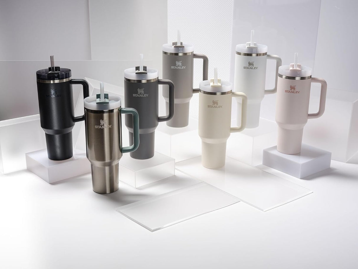 Stanley Quencher H2.0 FlowState - Vaso  de acero inoxidable con tapa y popote para agua, té helado o café