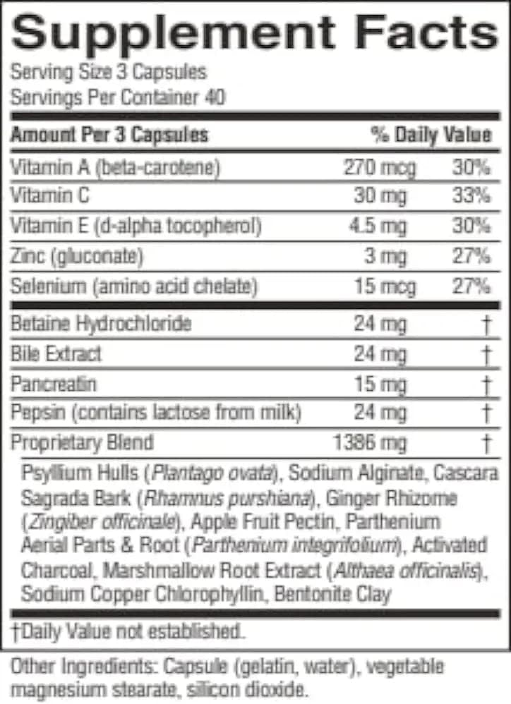 Desintoxicación Intestinal y Limpieza de Colon, 120 Cápsulas