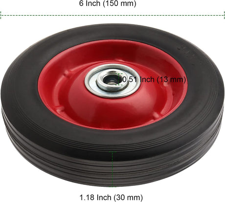 Ruedas de goma sólidas PINGEUI 6 para carretilla, 176 lbs