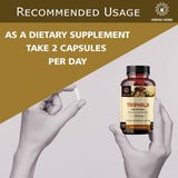 Suplemento Triphala orgánicas 120 cápsulas de 1000 mg