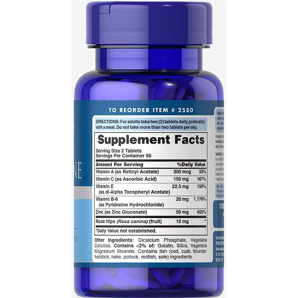 Suplementos Zinc para el acné 100 tabletas