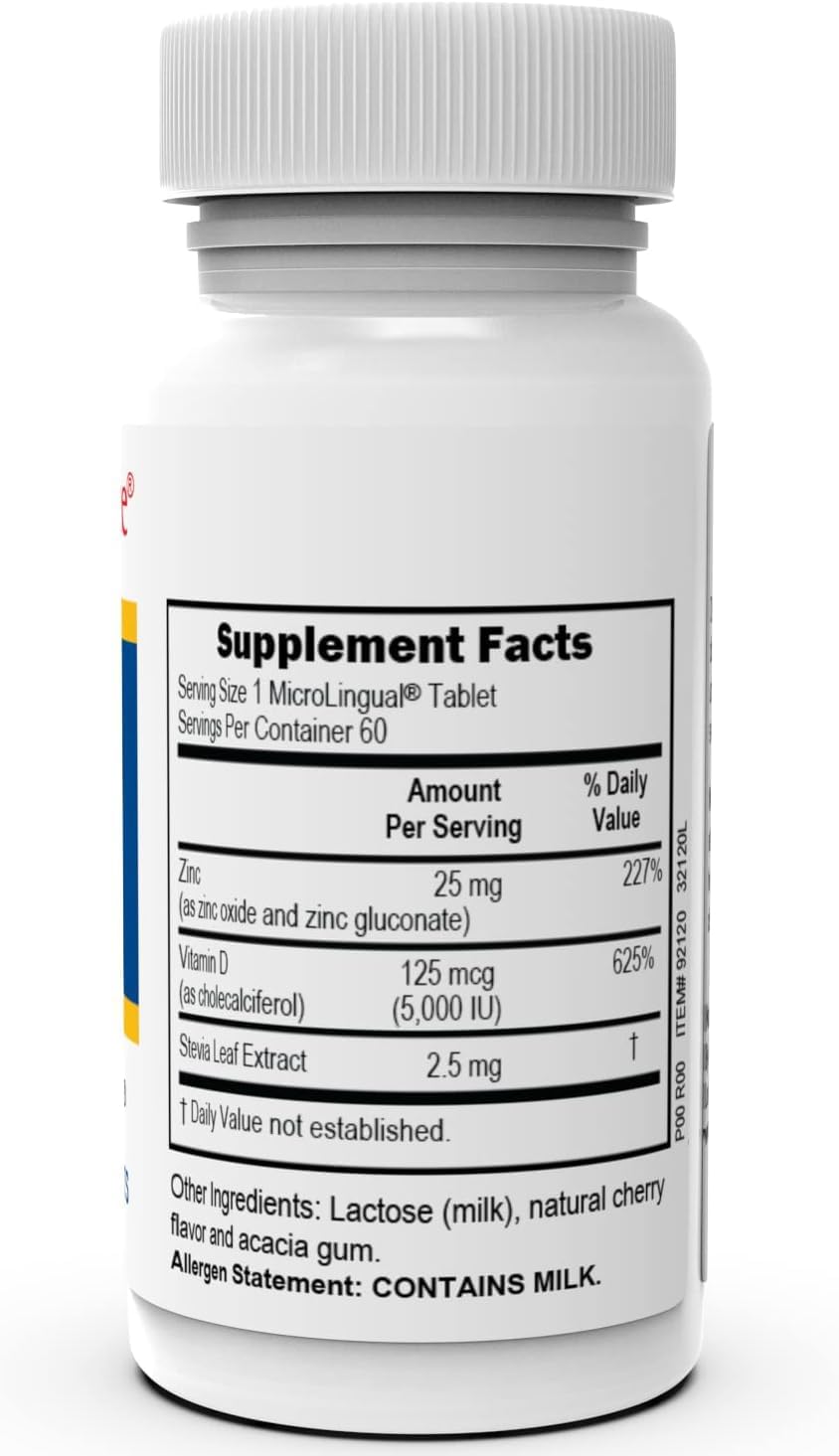 Suero Superior Zinc Avanzado 25 mg + D3 5000 IU, 60 Tabletas