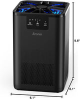 Purificadores de aire para dormitorio de aromaterapia negro