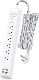 Regleta protectora de sobretensiones de 10 pies con 4 puertos
