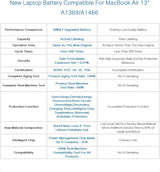 Batería de repuesto para laptop Apple MacBook Air de 13