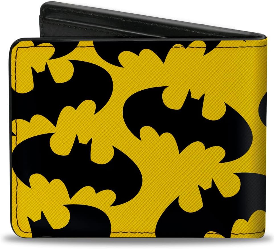 Cartera Bifold Vegana de Batman con Señal de Murciélago