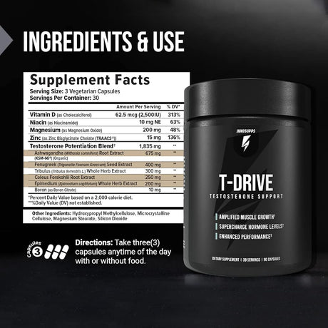 Testosterona Booster Aumenta el volumen de carga 90 cápsulas