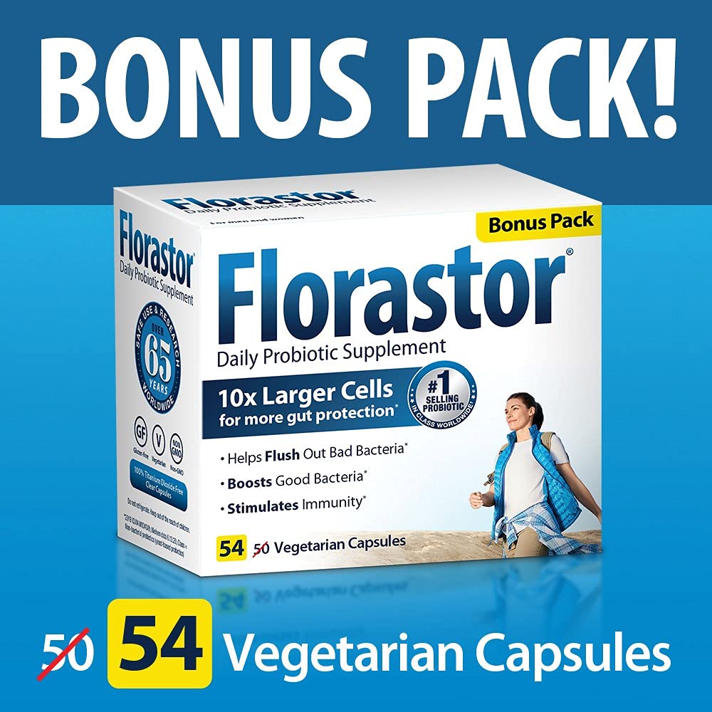Suplemento Probiótico Diario Florastor 50 Cápsulas Pack de 3