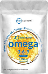 Ultra Omega 3-6-9 Perserv, 3600mg, 300 Softgels