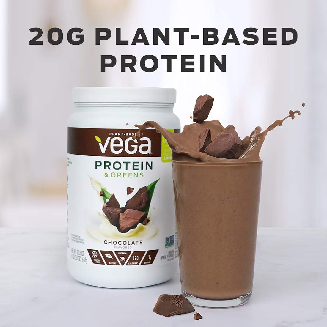 Envase de proteínas y hierbas en polvo