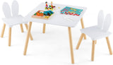 Juego de mesa y silla para niños 3 piezas de madera