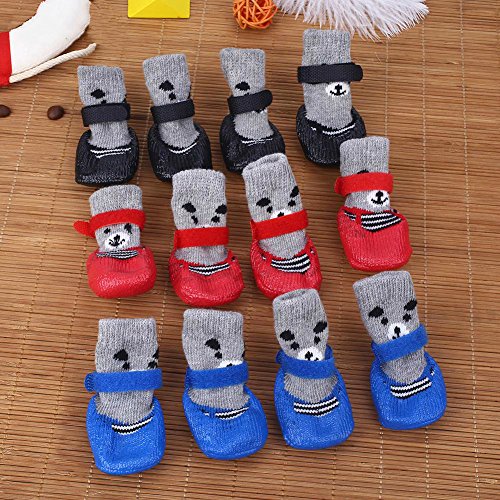 Zapatos calcetines para perro y gato, con suela ajustable