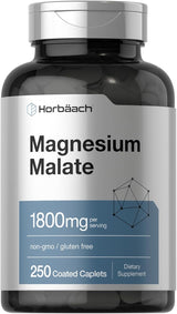 Horbäach Magnesio Malato 1800mg 250 Cápsulas Vegetarianas