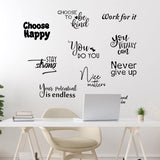 10 Pzs Stickers Inspiradores para Paredes - Decoración Motivacional