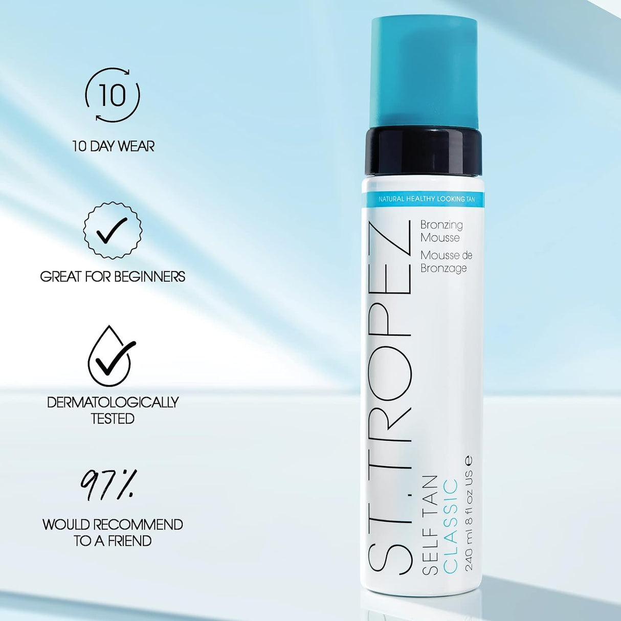 Autobronceador St. Tropez Mousse  8 onzas líquidas Pack 1