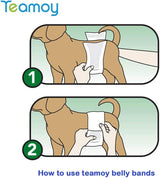 Teamoy Pañales reutilizables para perros machos, banda lavable para cachorro