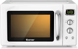 Horno Microondas Retro COSTWAY 0.9Cu.ft, 900W, 5 Potencias