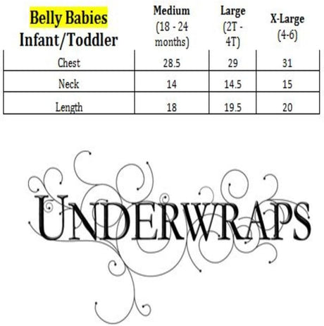 Disfraz de Fantasmas para Niños Underwraps, Belly Babies