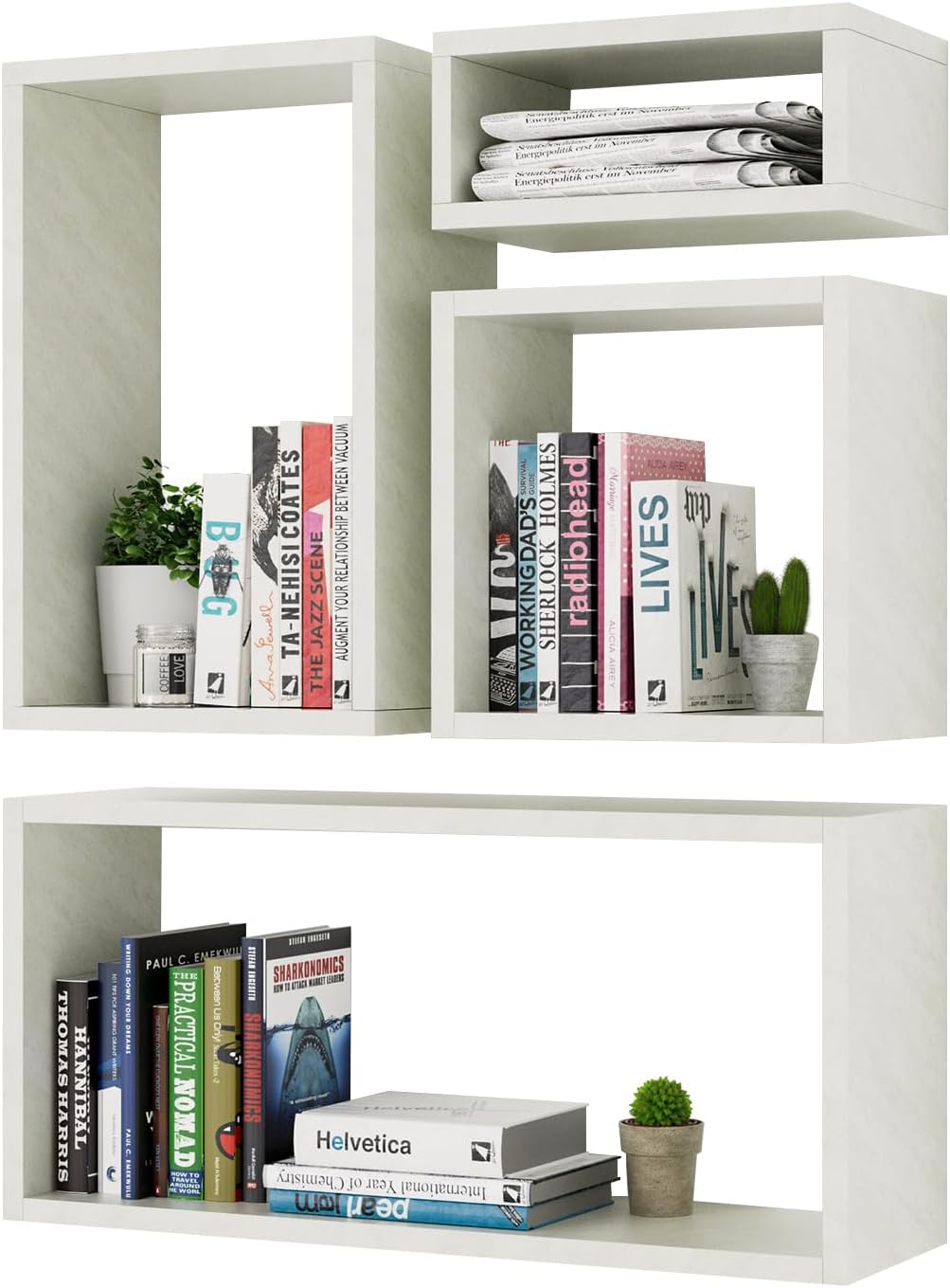 Estanterías flotantes Kaboon, set de 4 cubos grandes, modelo 2023