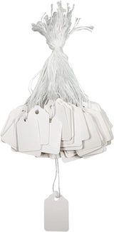 CuteBox Etiquetas de cadena blancas de 3/4" x 1 1/8"  100pc