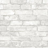 Papel pintado de ladrillo blanco con adhesivo