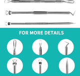 Extractor de espinillas WSYUB, acero inoxidable, kit de acné