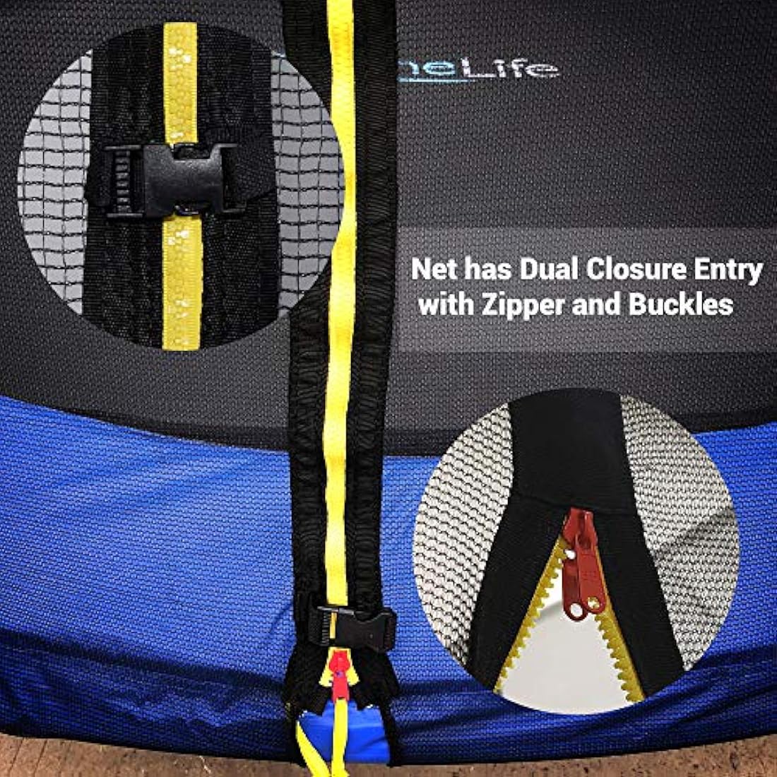 Trampolín para niños de patio trasero SereneLife SLTRA12BL.5