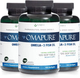 Suplementos de Aceite de Pescado Omega 3 - Alta EPA/DHA 120 caps