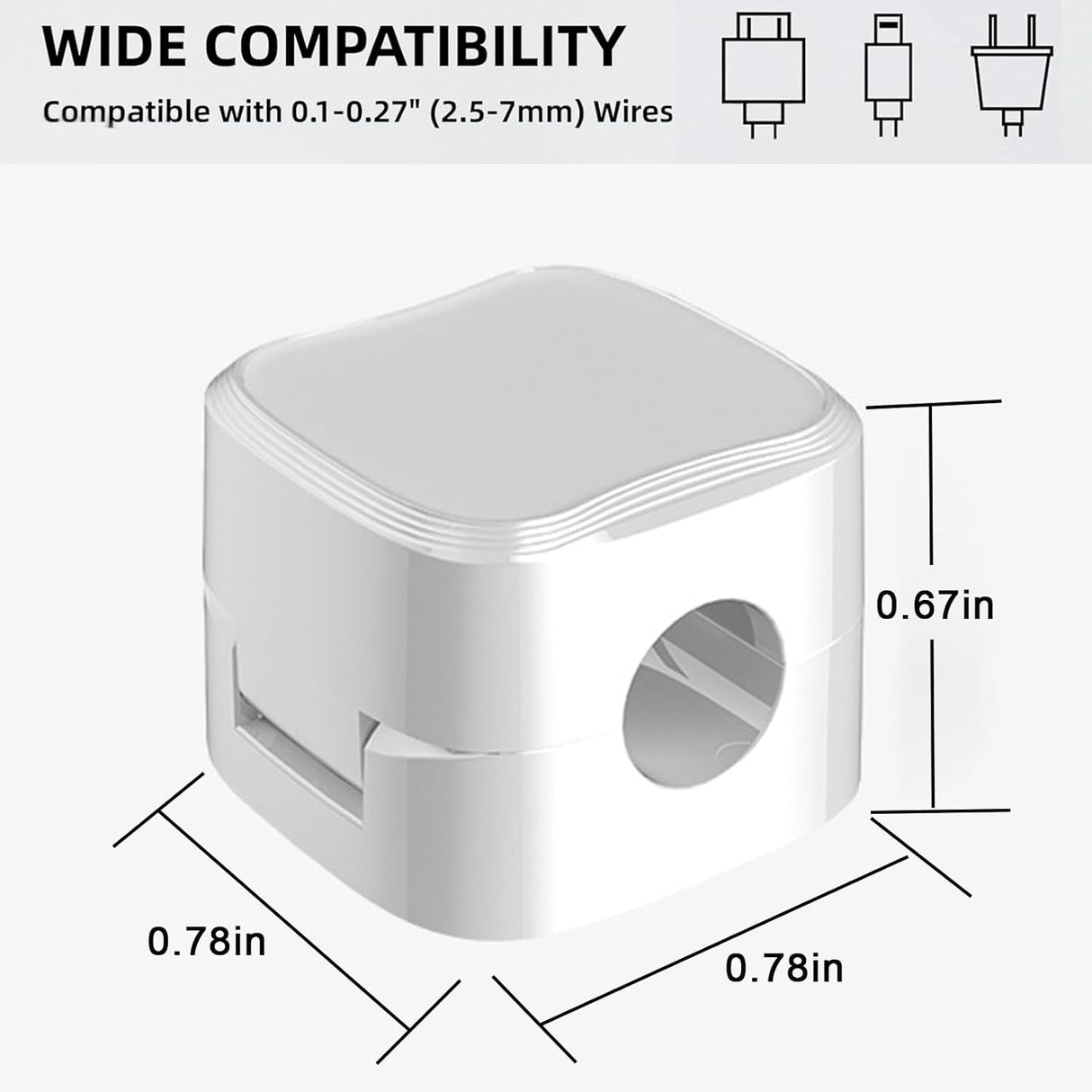 Soporte Magnético para Cables, Organizador, Ajustable, 6 Pack
