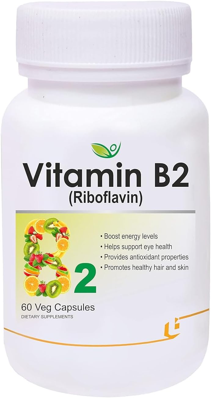 Suplemento de Vitamina B2 (Riboflavina) Veg 60 cápsulas