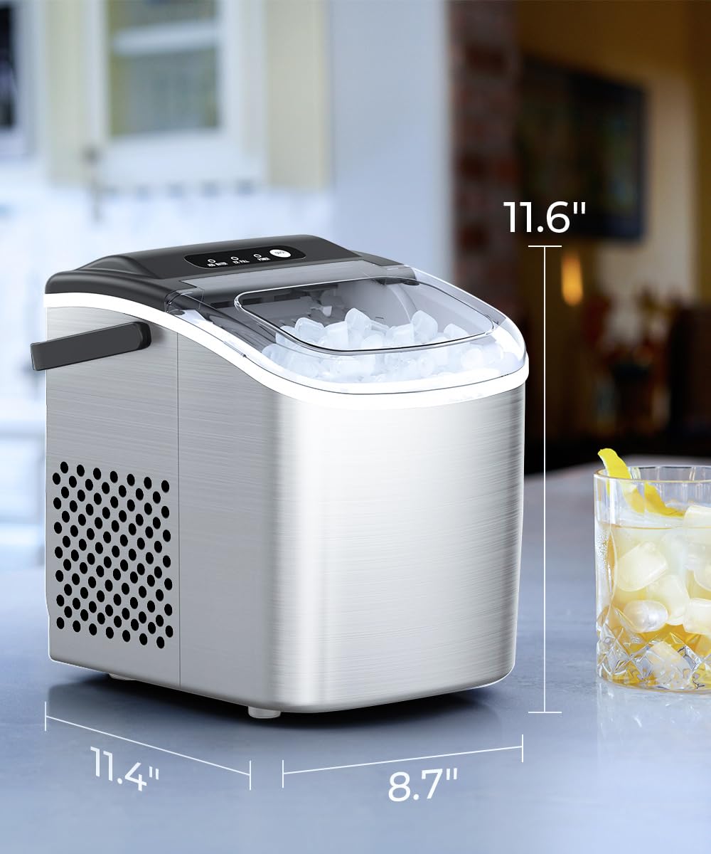 Máquina para hacer hielo portátil, Plateado Z5812SH COWSAR