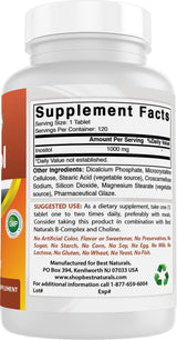 Best Naturals Inositol 1000 mg 120 cápsulas