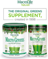 MacroLife Naturals Macro Greens: Superalimento 10oz (30 Serv.)